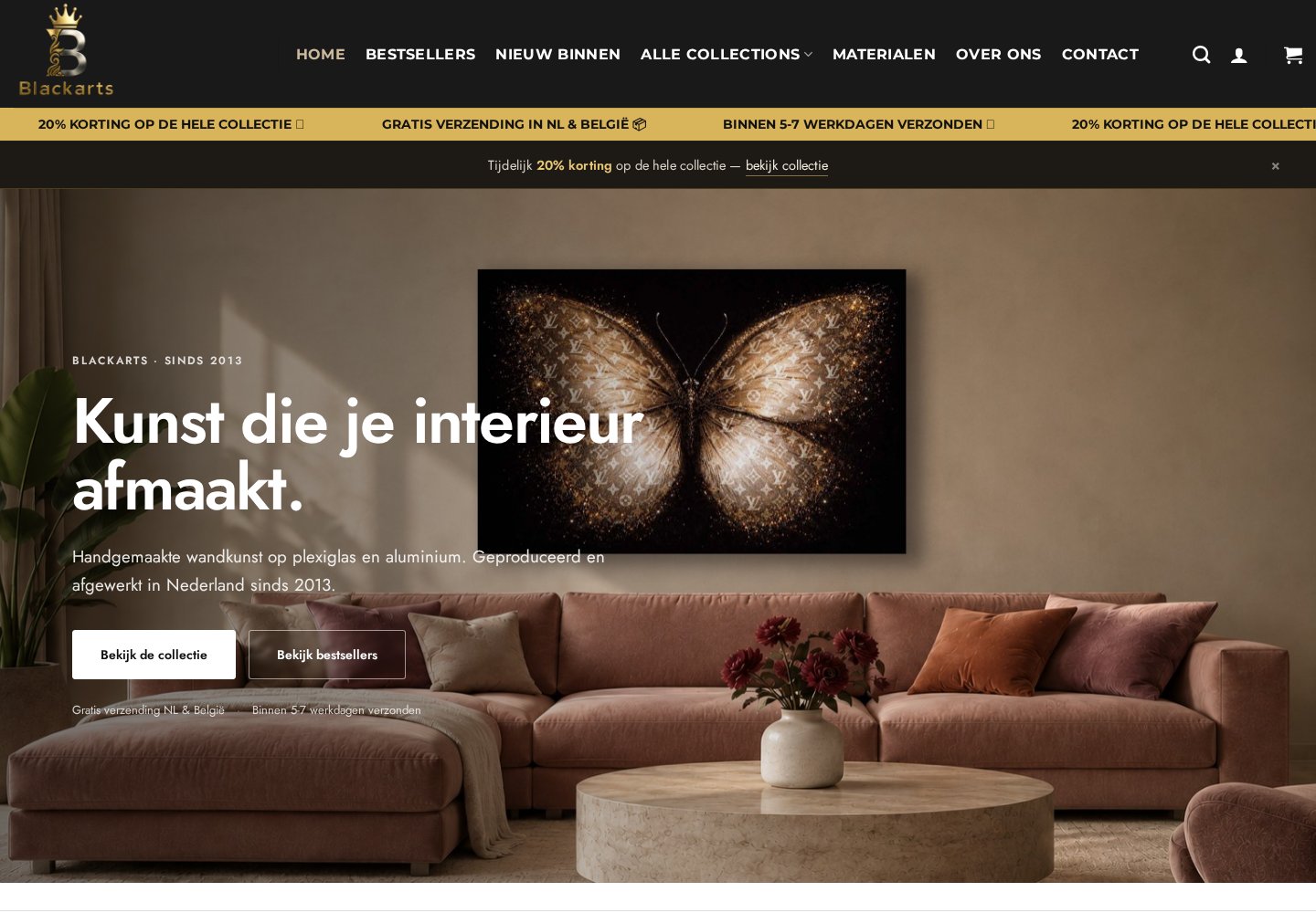 Website ontworpen voor Blackarts